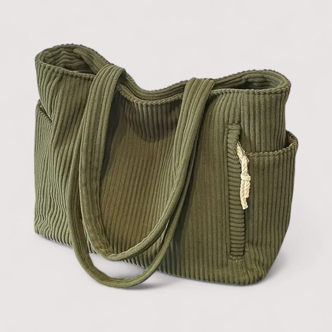 Lauren | Borsa a spalla in velluto a coste 0