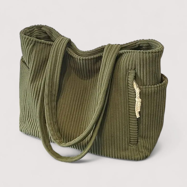 Lauren | Borsa a spalla in velluto a coste 0