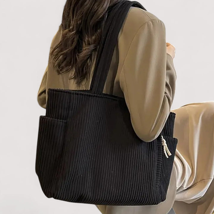 Lauren | Borsa a spalla in velluto a coste 1