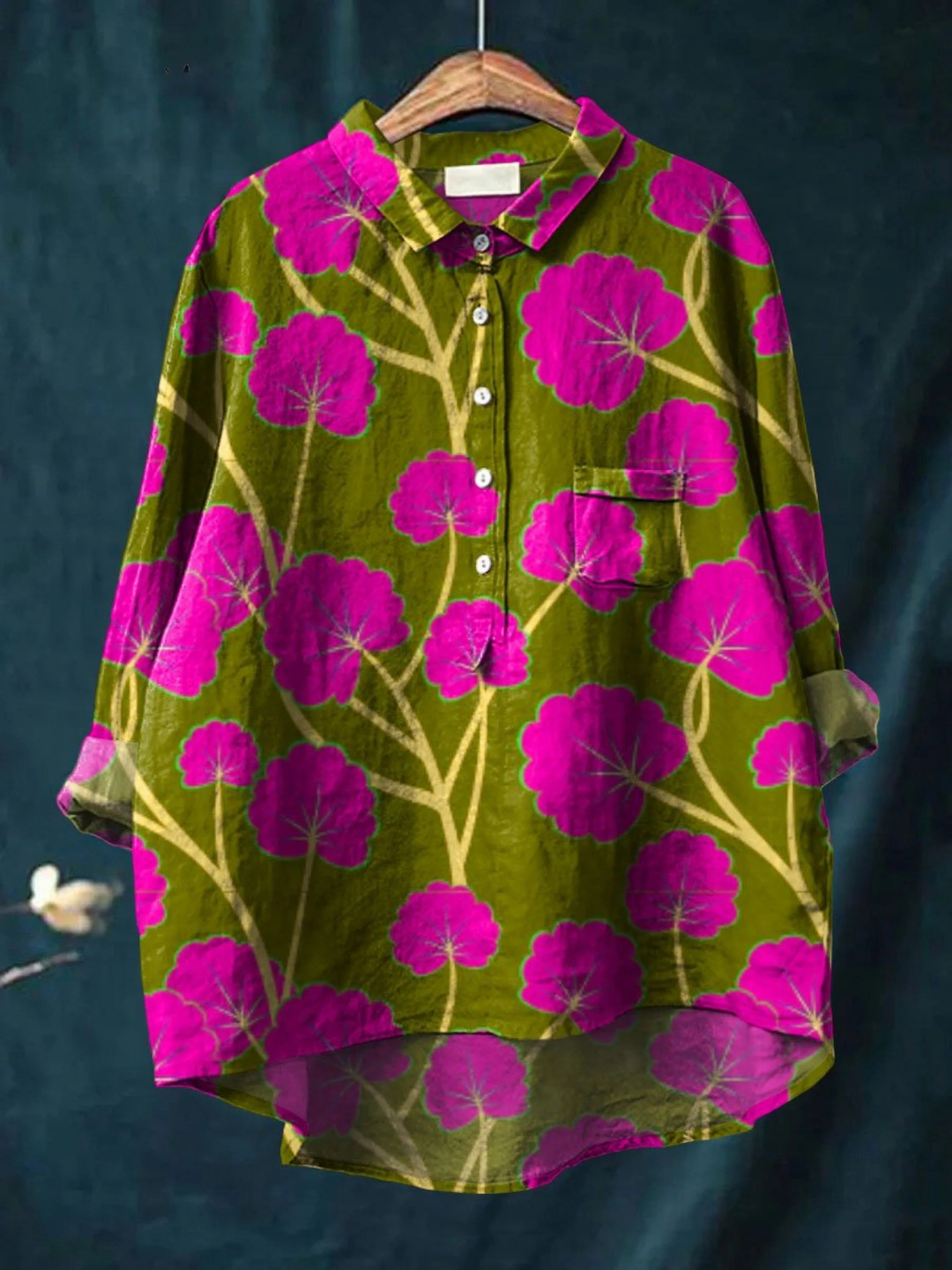 Lauren | Camicia casual da donna con stampa floreale vintage 0