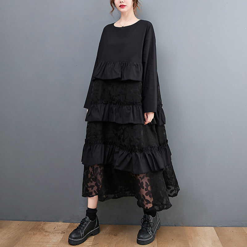 Lauryn - Abito bohemien casual con rouches per donne 0