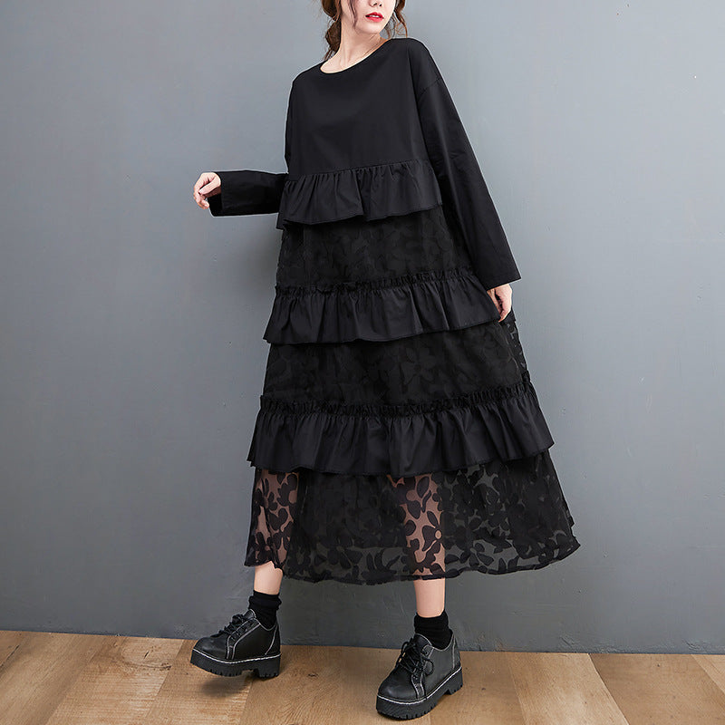Lauryn - Abito bohemien casual con rouches per donne 1