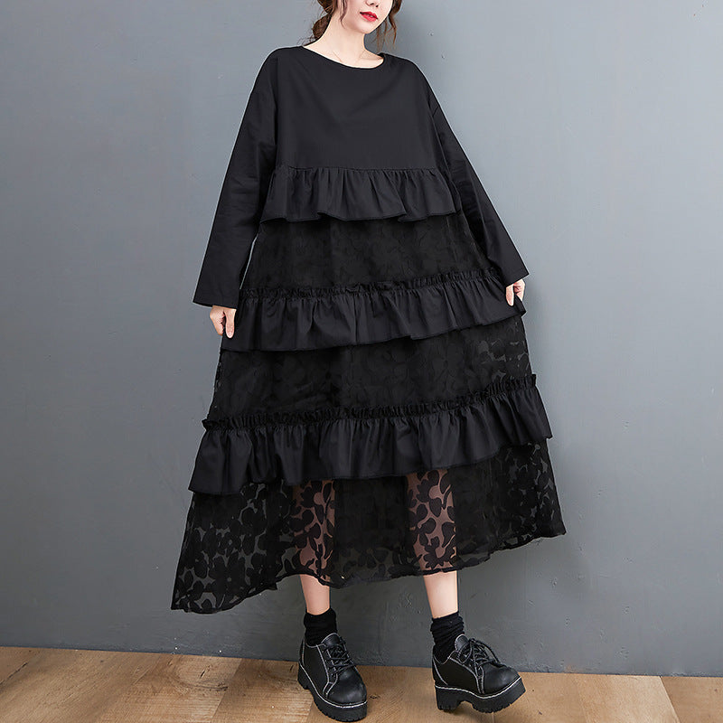 Lauryn - Abito bohemien casual con rouches per donne 3