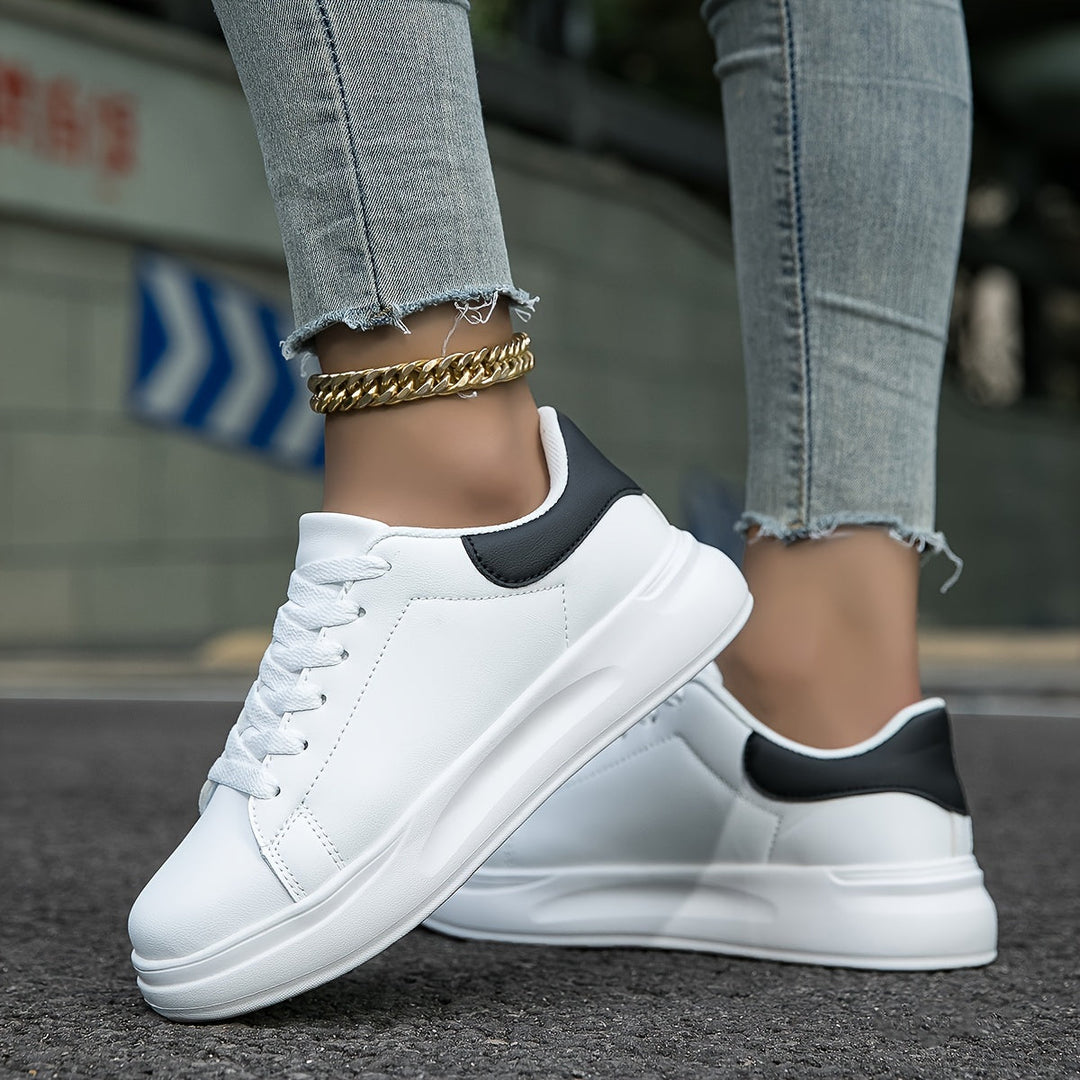 Layla - Sneaker in Pelle Bianca Donna per Stile Quotidiano 9