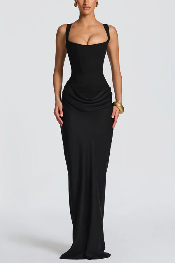 Leonor™ – Abito Maxi Elegante con Scollo Quadrato 2