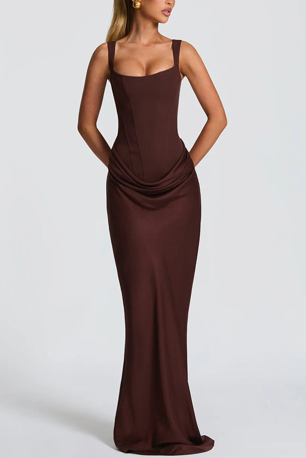 Leonor™ – Abito Maxi Elegante con Scollo Quadrato 3