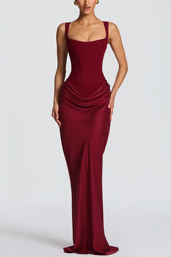 Leonor™ – Abito Maxi Elegante con Scollo Quadrato 4