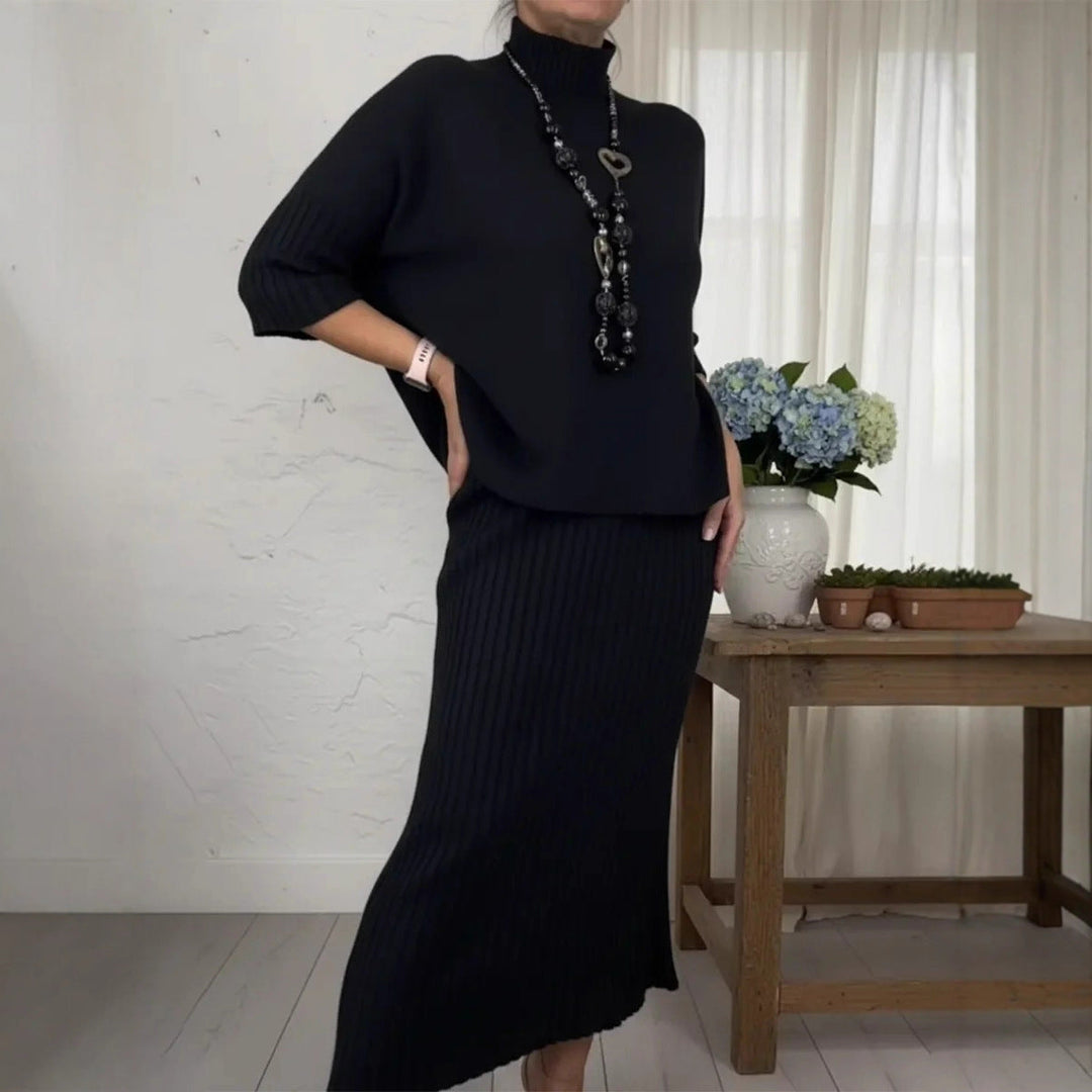 Lidia | Completo Maglia e Gonna a Costine 0