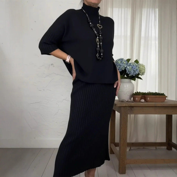 Lidia | Completo Maglia e Gonna a Costine 0