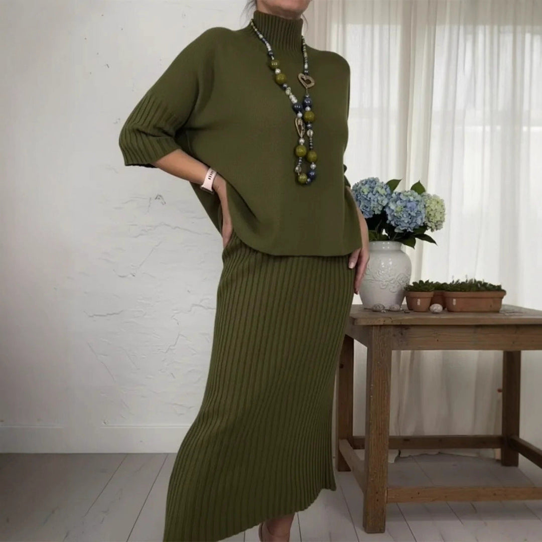 Lidia | Completo Maglia e Gonna a Costine 1