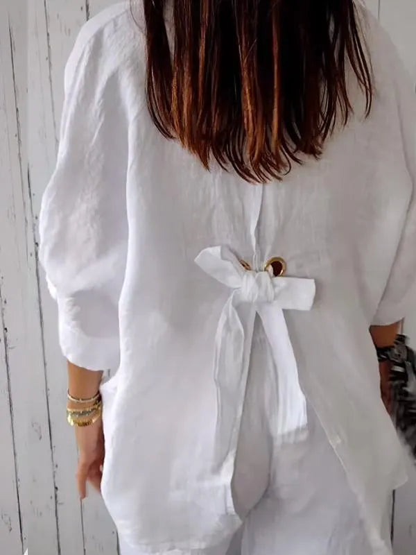 Liliana - Top in lino casual per donne 5