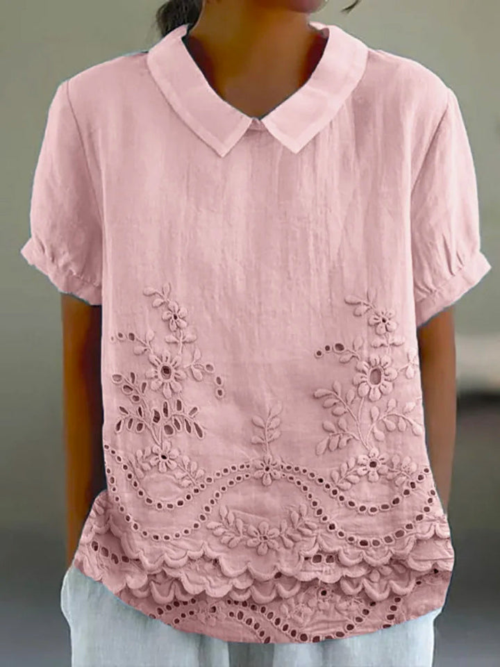 Lily | Camicia con ricami floreali 0