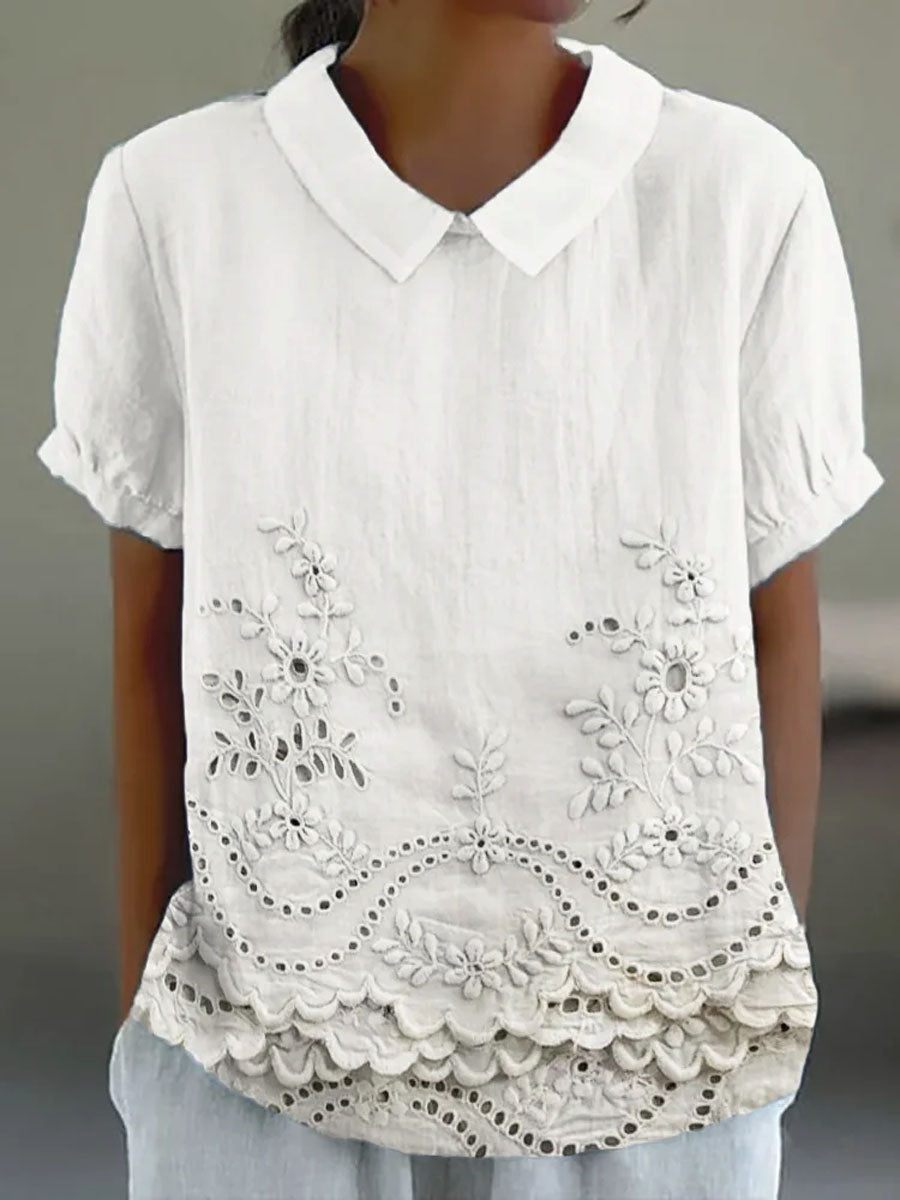 Lily | Camicia con ricami floreali 1