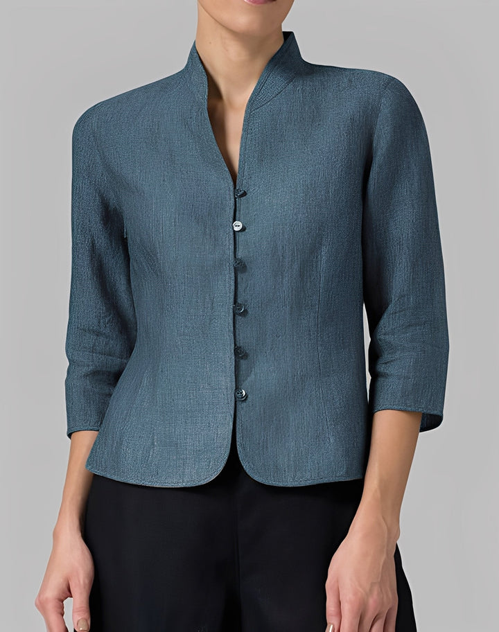 Lolicia - Blusa casual con maniche a tre quarti per donne 4