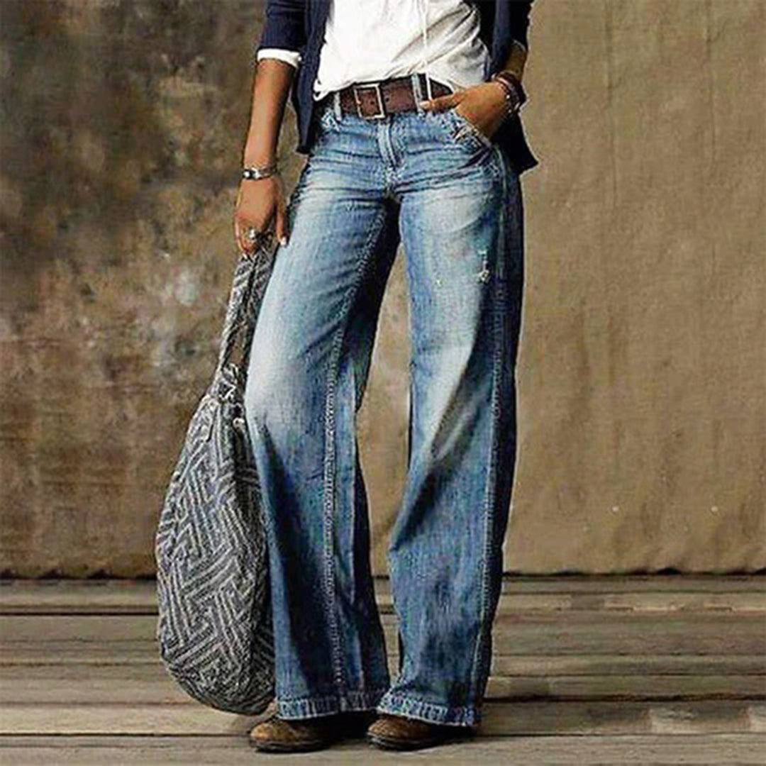 Loreth - Pantaloni di tessuto femminili con gamba ampia 0