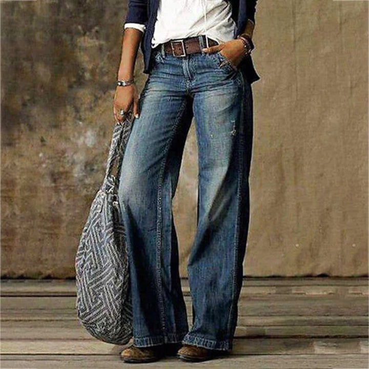 Loreth - Pantaloni di tessuto femminili con gamba ampia 1