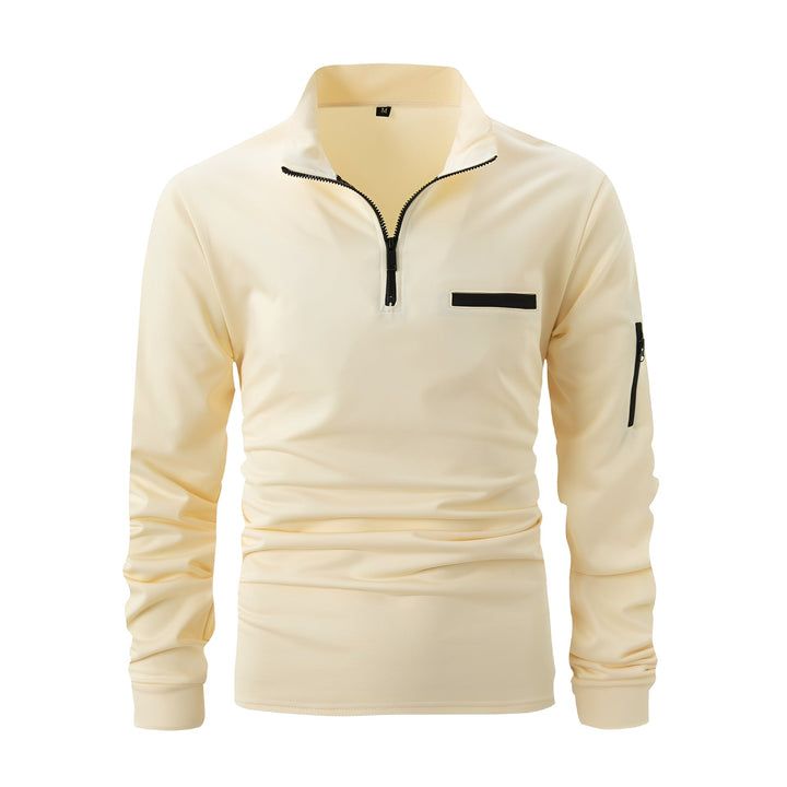 Lucian - Camicia casual con zip e tasca per uomo 0