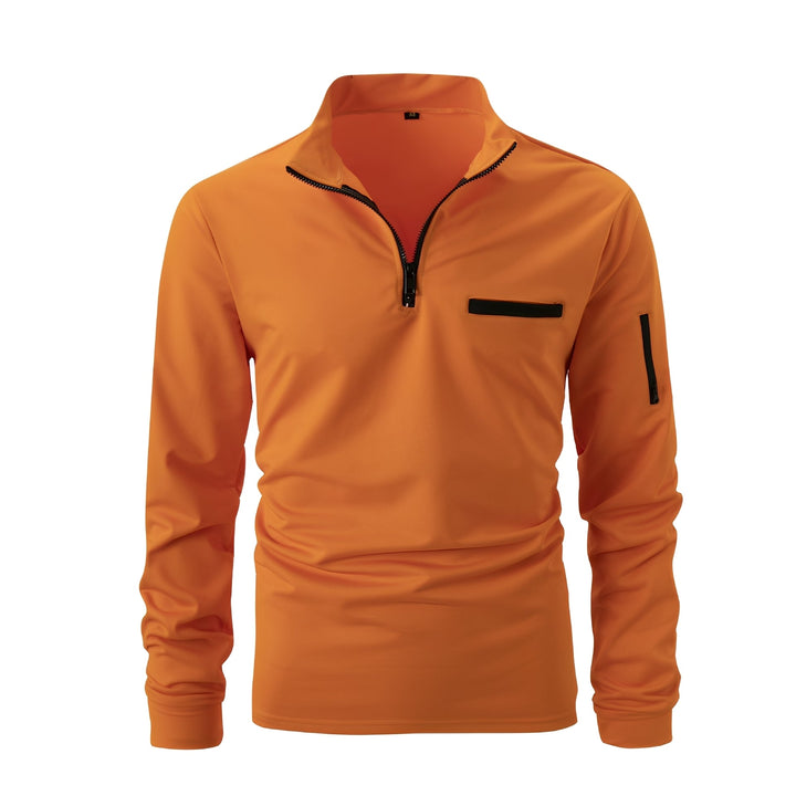Lucian - Camicia casual con zip e tasca per uomo 1