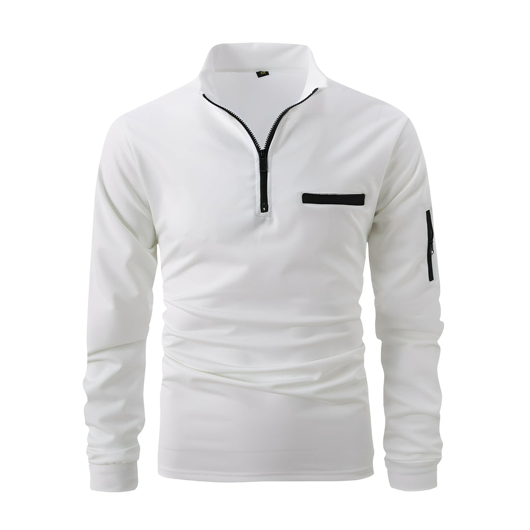 Lucian - Camicia casual con zip e tasca per uomo 3
