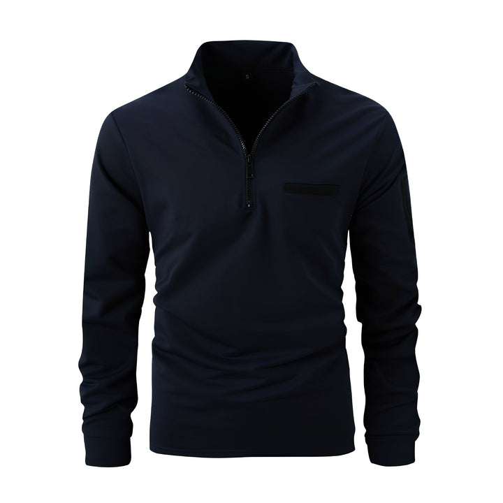 Lucian - Camicia casual con zip e tasca per uomo 4