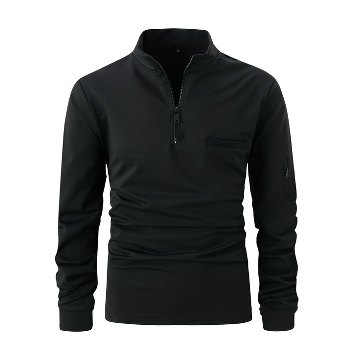 Lucian - Camicia casual con zip e tasca per uomo 5