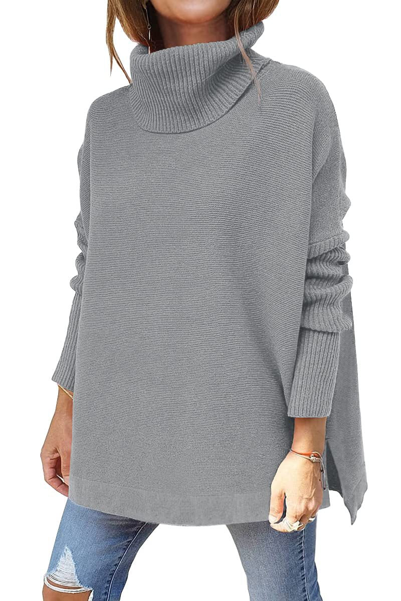 Macey - Maglione a collo alto casual in lana per donne 1