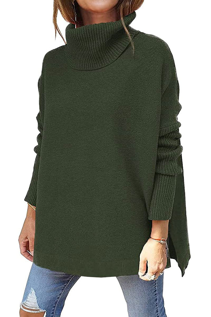 Macey - Maglione a collo alto casual in lana per donne 2