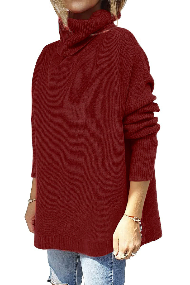 Macey - Maglione a collo alto casual in lana per donne 4