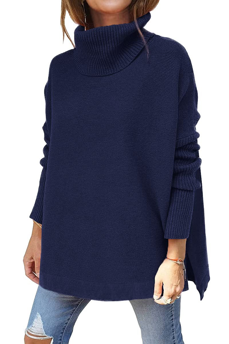 Macey - Maglione a collo alto casual in lana per donne 5