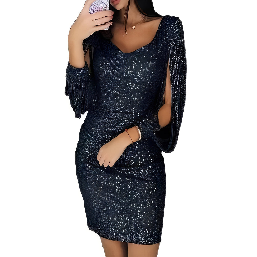 Marianna - Elegante abito da sera luccicante con maniche lunghe per donne 6