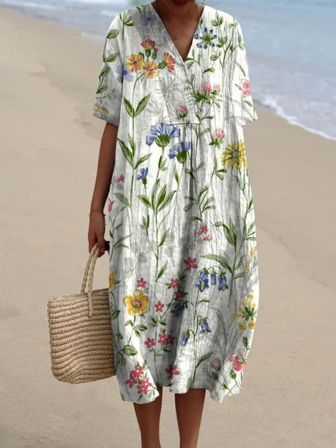 Marisol - Abito floreale casual in stile vintage 0