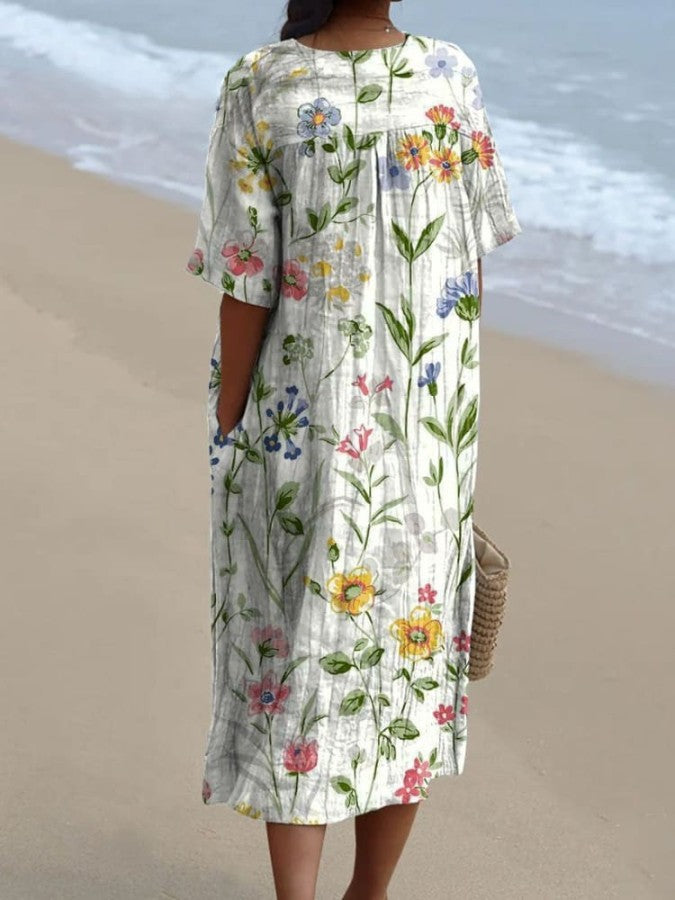 Marisol - Abito floreale casual in stile vintage 1