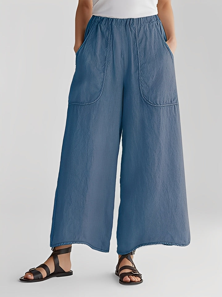 Marley - Pantaloni casual a gamba larga per donne 0