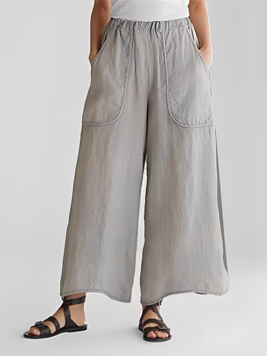 Marley - Pantaloni casual a gamba larga per donne 4