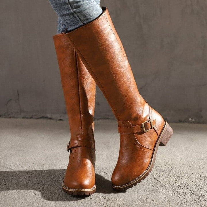Marly - Stivaletti casual con fibbia decorativa per donne 0