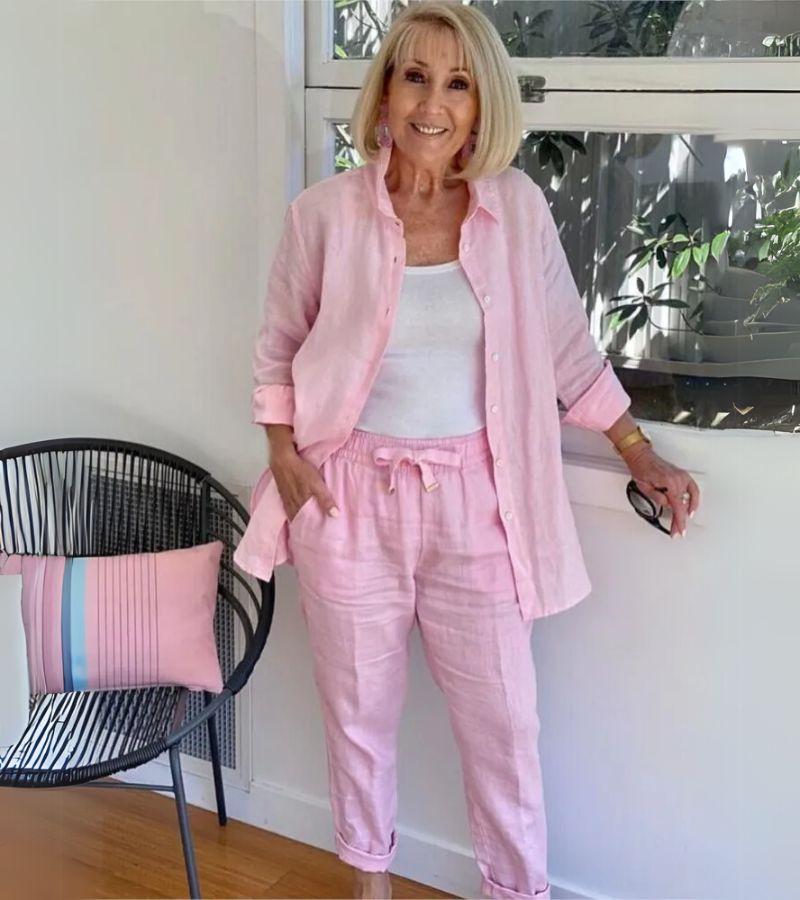 Martina | completo camicia e pantaloni in lino e cotone 2