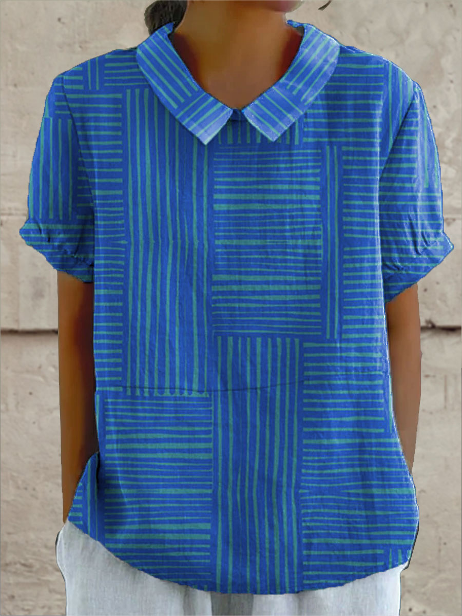 Maya | Camicia a righe geometriche 0