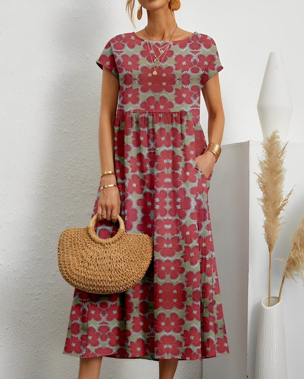 Merla - Abito midi elegante da donna con tasche 1