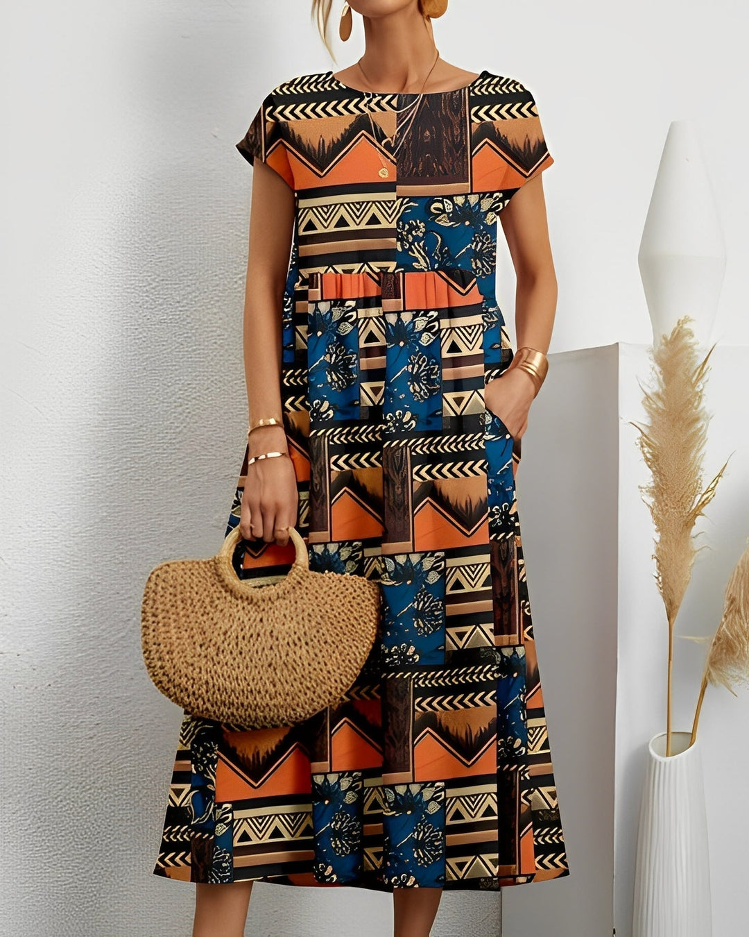 Merla - Abito midi elegante da donna con tasche 2