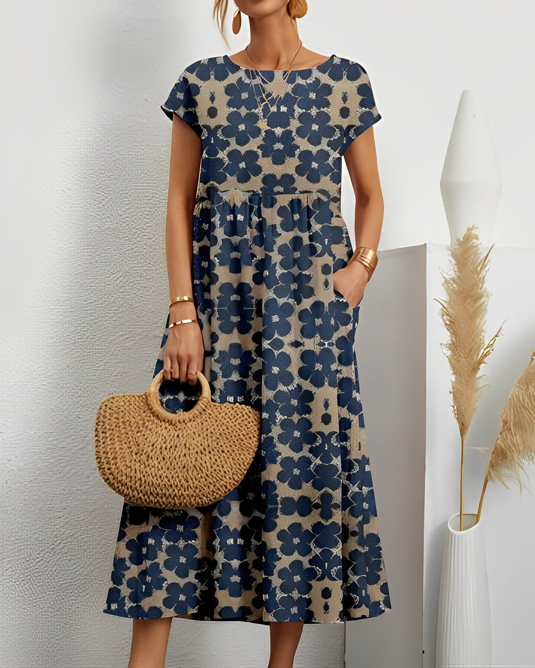 Merla - Abito midi elegante da donna con tasche 3