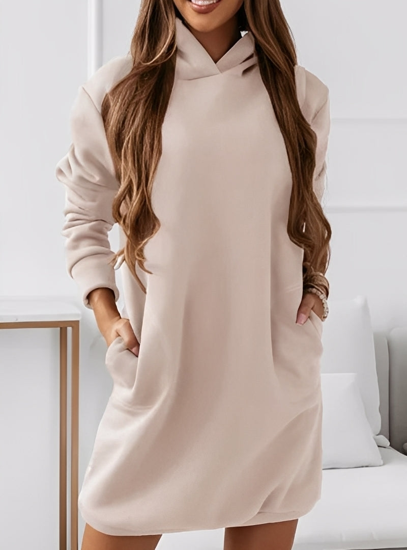Michaela - Elegante abito corto con cappuccio per donne 0