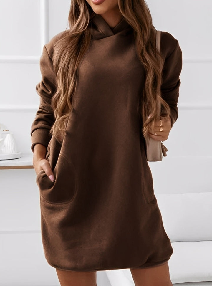 Michaela - Elegante abito corto con cappuccio per donne 2