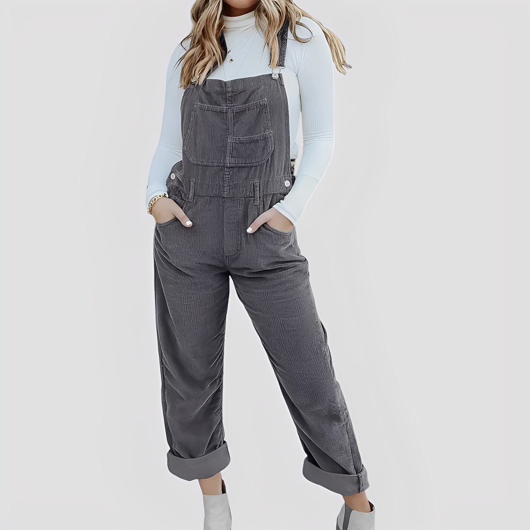 Mildred - Classica salopette di jeans a vestibilità comoda per donne 4