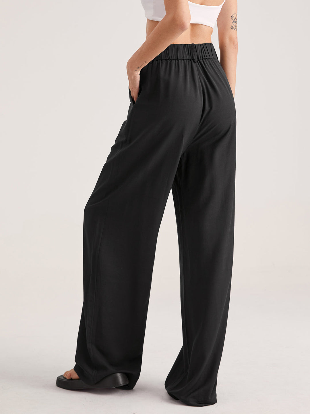 Nadia – Pantaloni a Faldini con Vita Alta 5