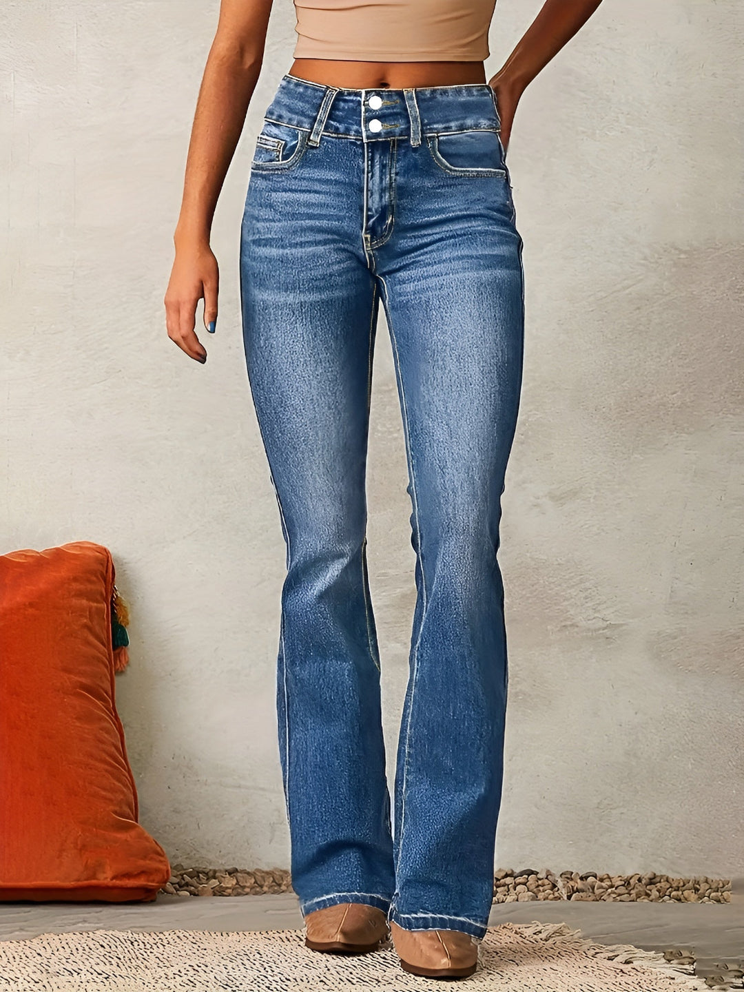 Neely - Jeans casual a vita alta per donne 0