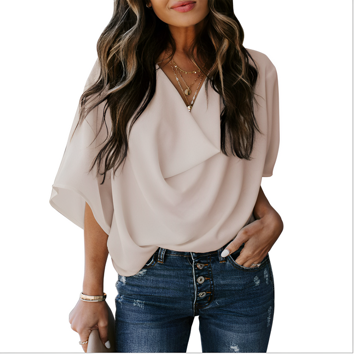 Nichola - Blusa ampia con scollo a V per donne 0