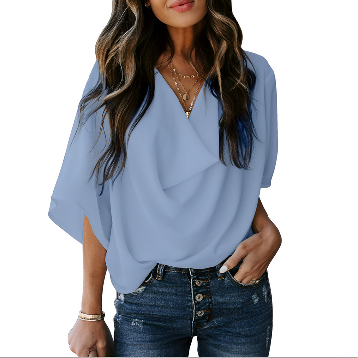 Nichola - Blusa ampia con scollo a V per donne 1