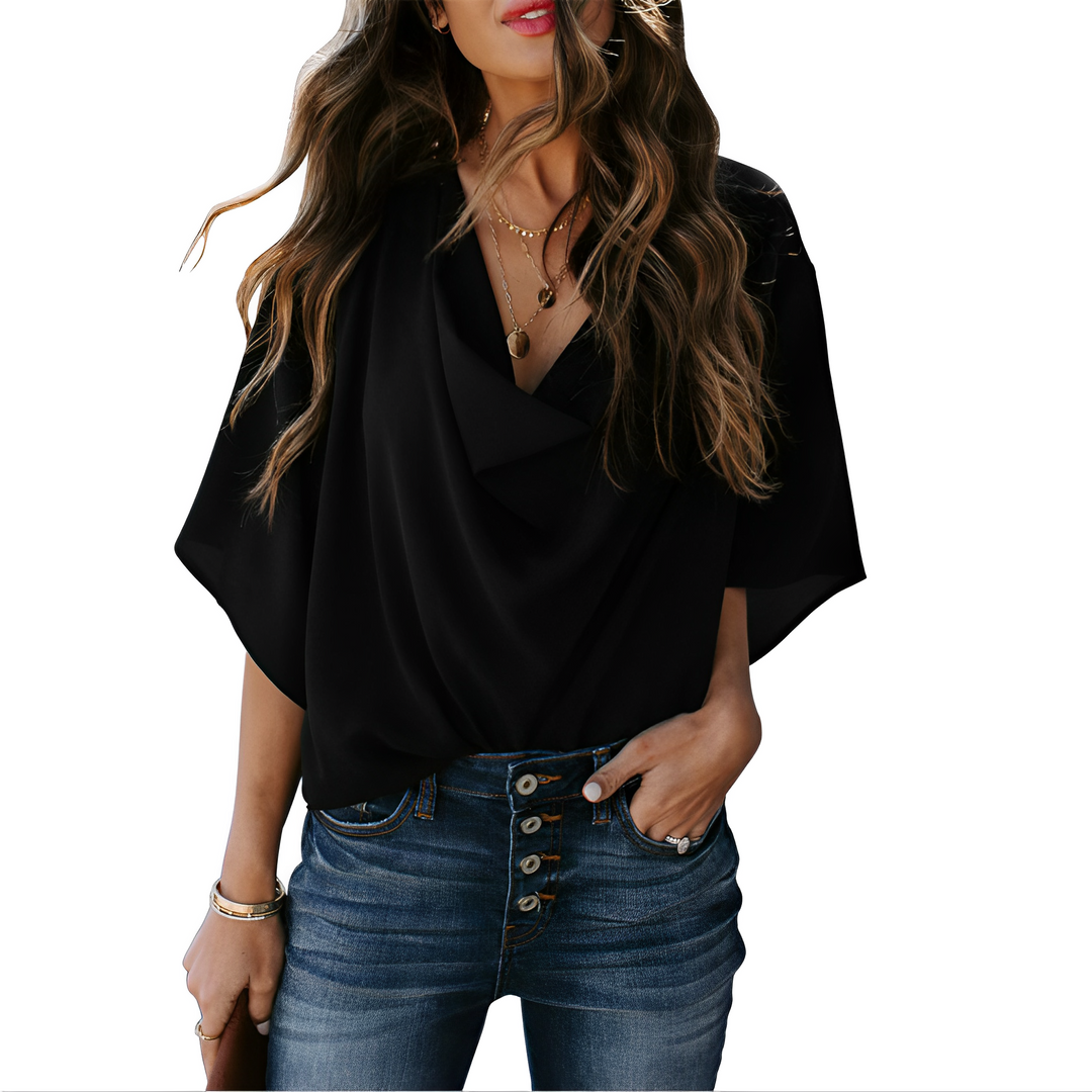 Nichola - Blusa ampia con scollo a V per donne 4