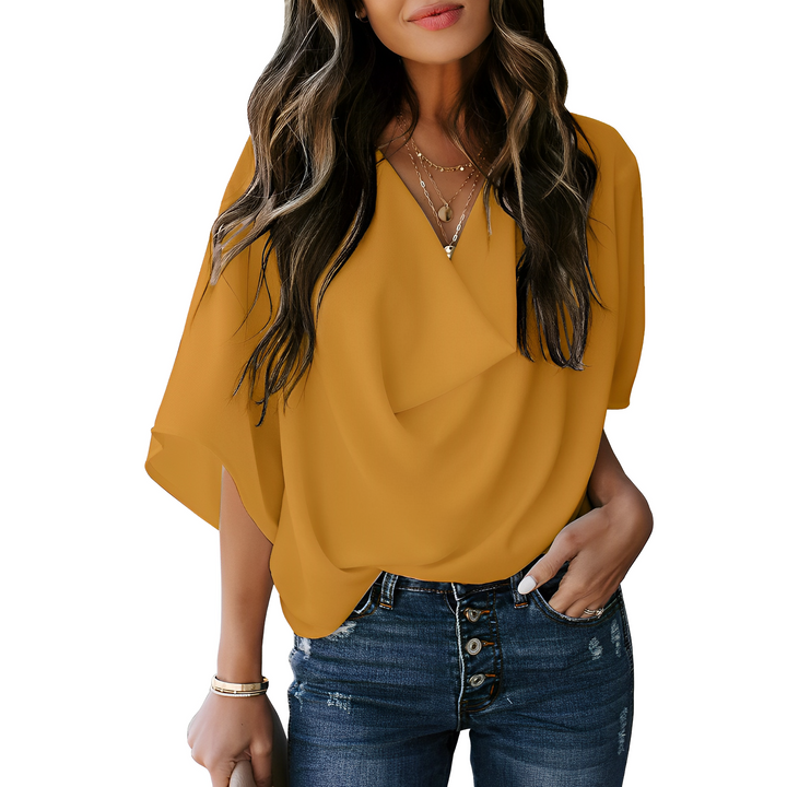 Nichola - Blusa ampia con scollo a V per donne 6