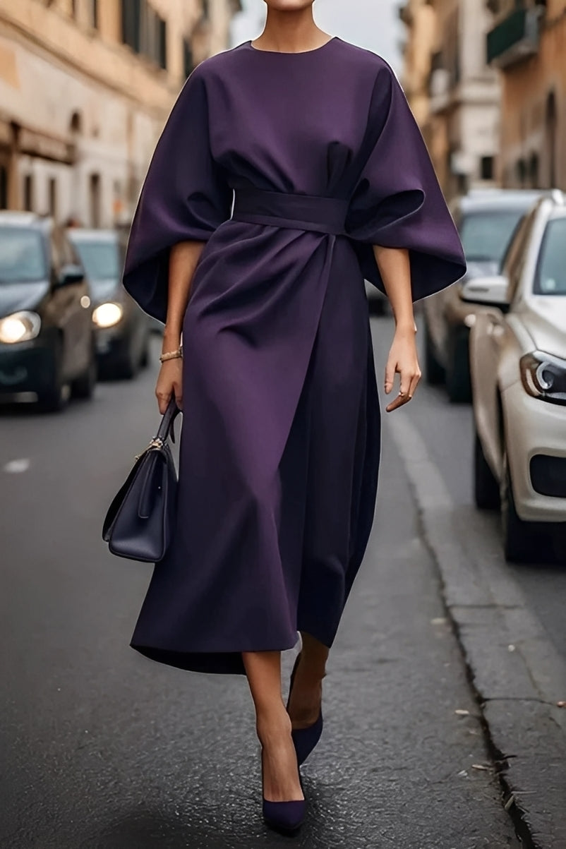 Nicole - Stiloso Midikleid con Maniche a Lanterna per Donne 5